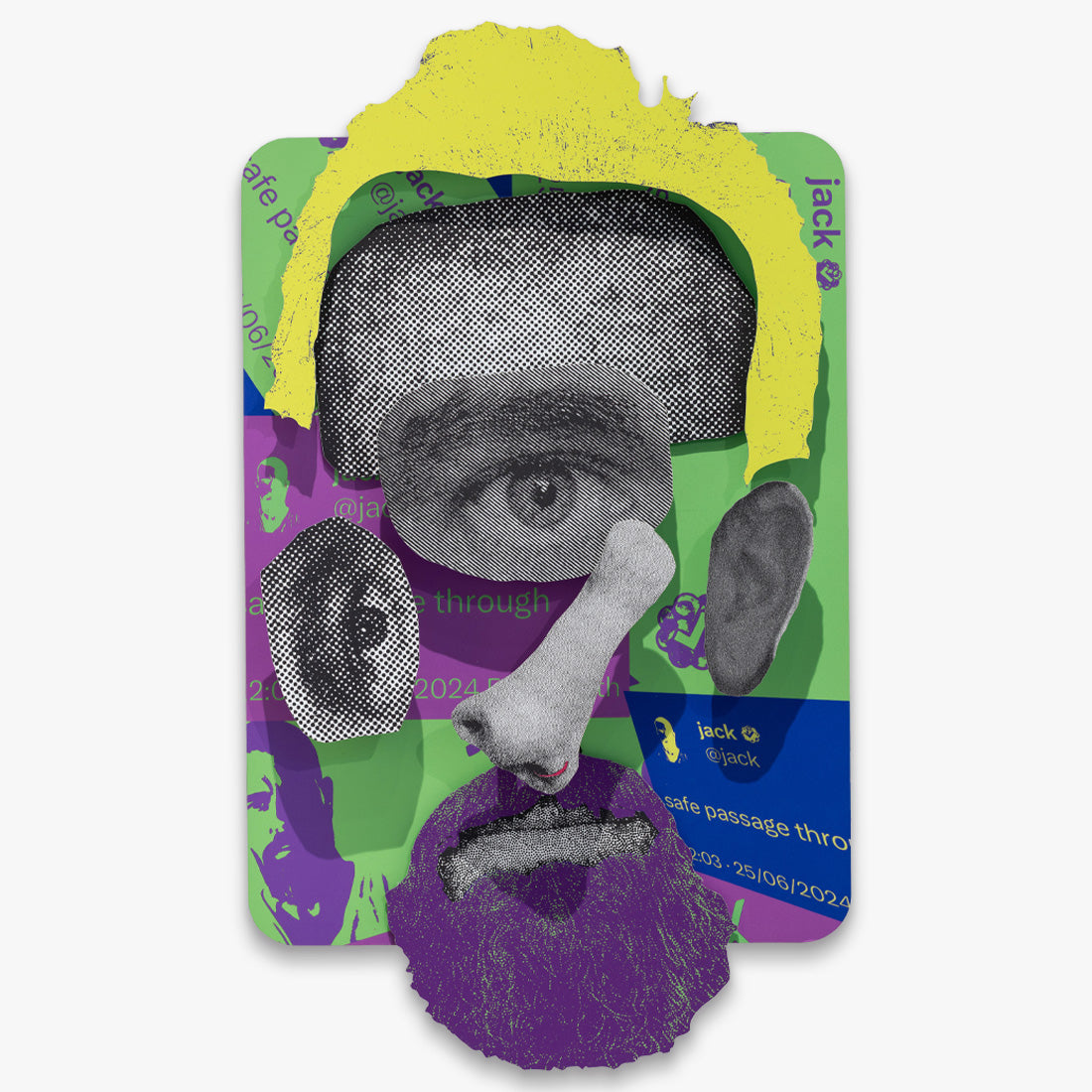 Coldie — Jack Dorsey magnetic rearrangeable portrait at Eterno Gallery